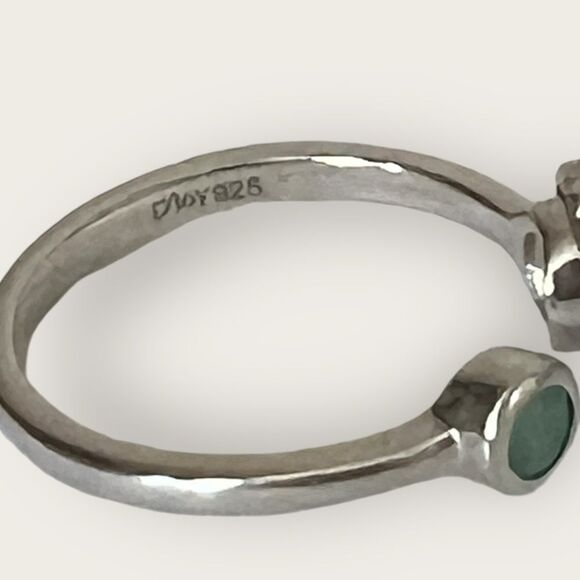 Genuine Socoto emerald ring adjustable size - Picture 6 of 8